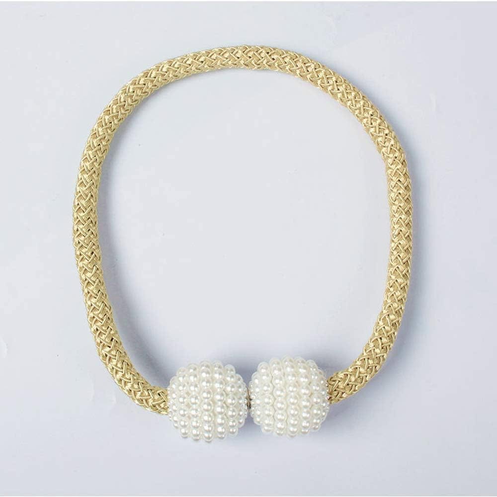 Golden । Magnetic Curtain Tieback with Big Pearl Ball (1 Pair) । CN-28 - Image 5