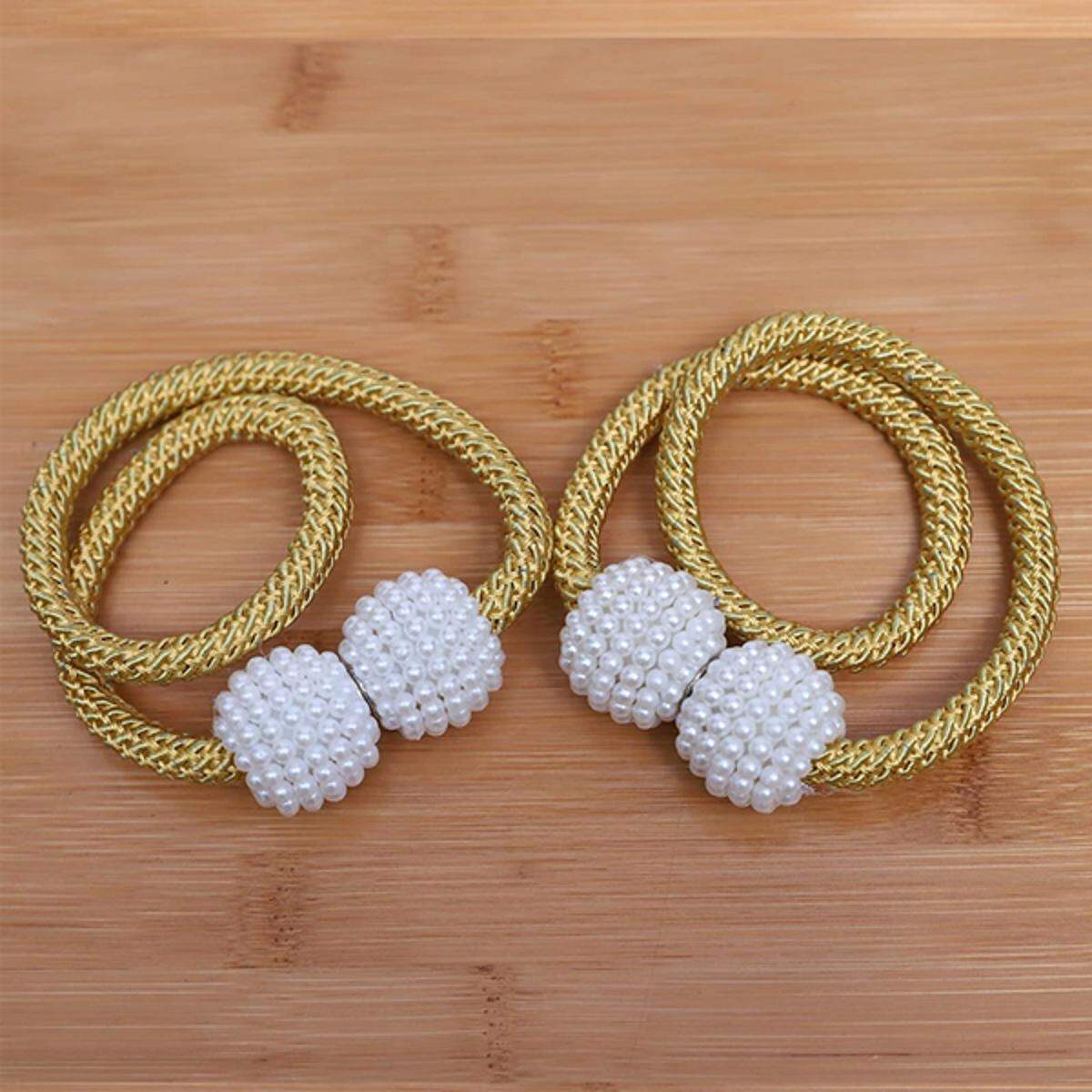 Master । Magnetic Curtain Tieback with Big Pearl Ball (1 Pair) । CN-28 - Image 3