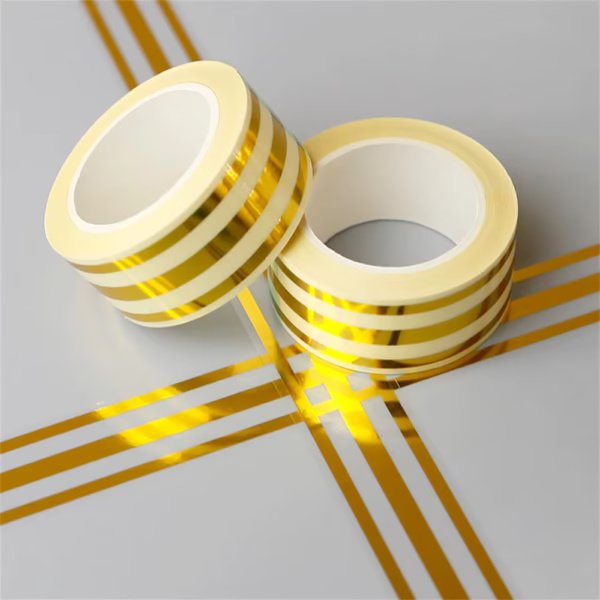 3 PCs । Self-Adhesive 3-Line Waterproof Tiles Gap Tape (Golden) । CN-16