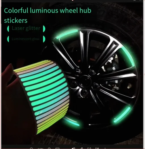 40 PCs । Self-Adhesive Luminous Wheel Rim Sticker । CN-86